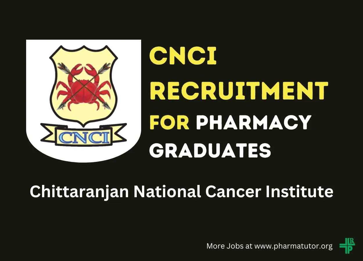 Job for Pharmacy Graduates at Chittaranjan National Cancer Institute