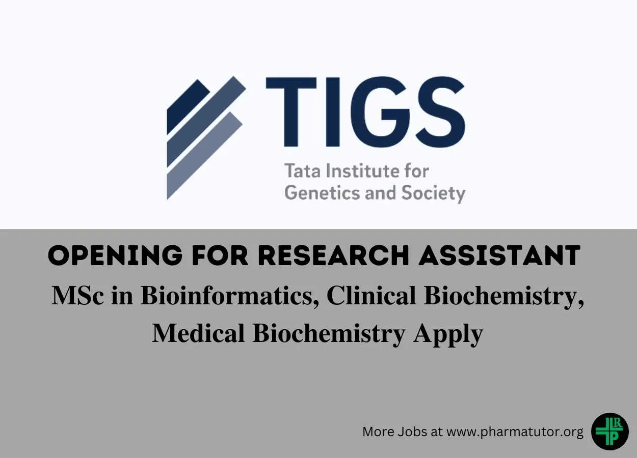 Job Opening for Research Assistant at Tata Institute for Genetics and Society