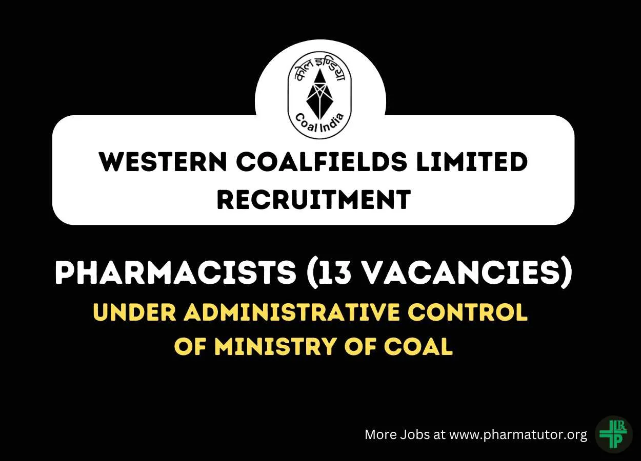 Job Openings for Pharmacists at Western Coalfields Limited