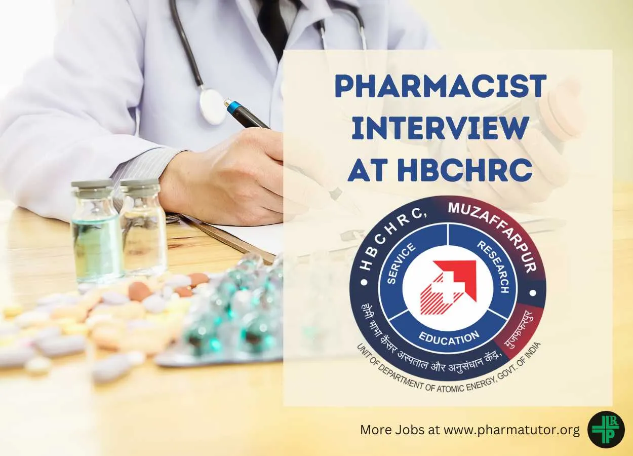 Pharmacist Interview at Homi Bhabha Cancer Hospital and Research Centre
