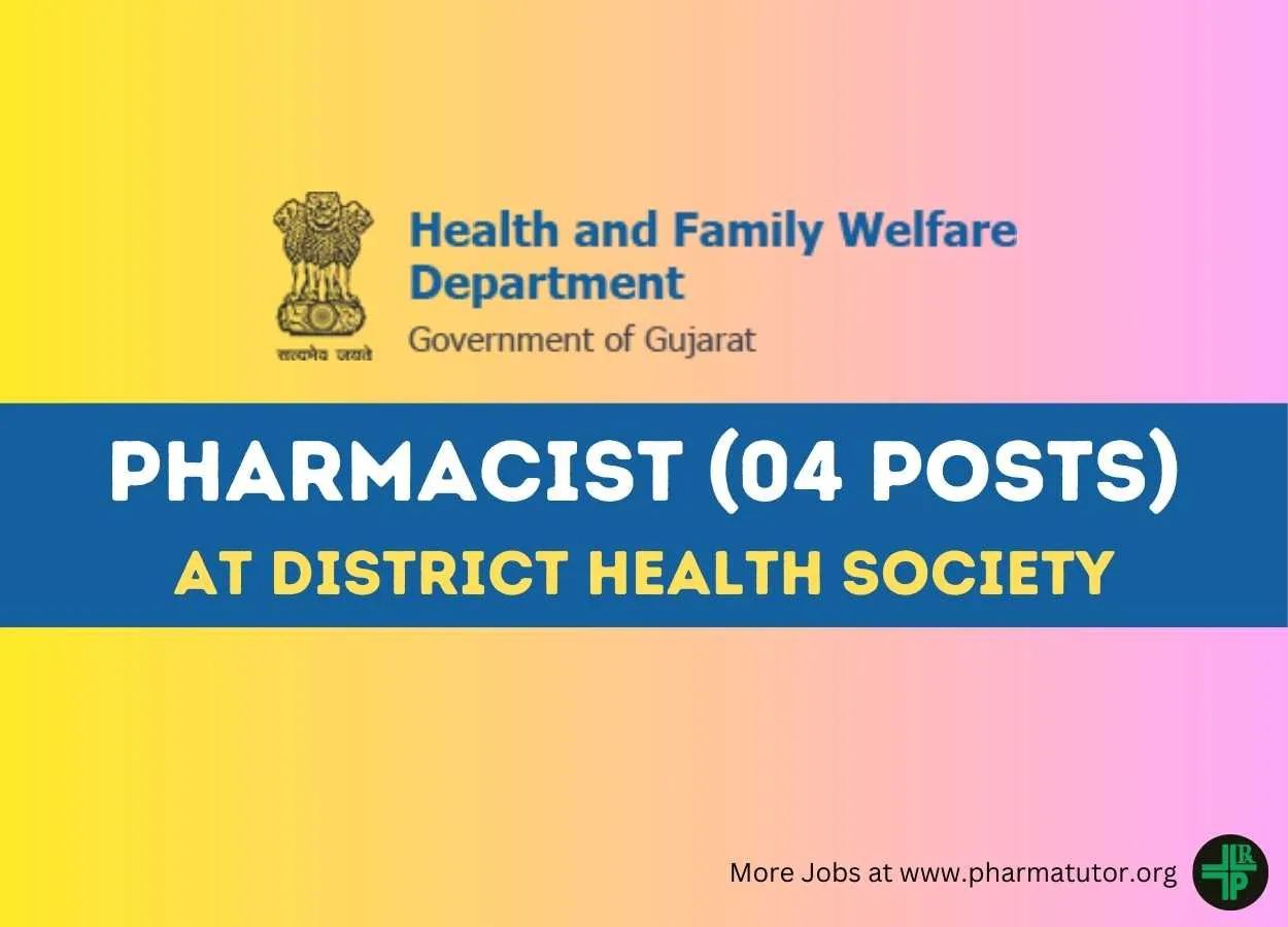 Vacancy for Pharmacist at District Health Society