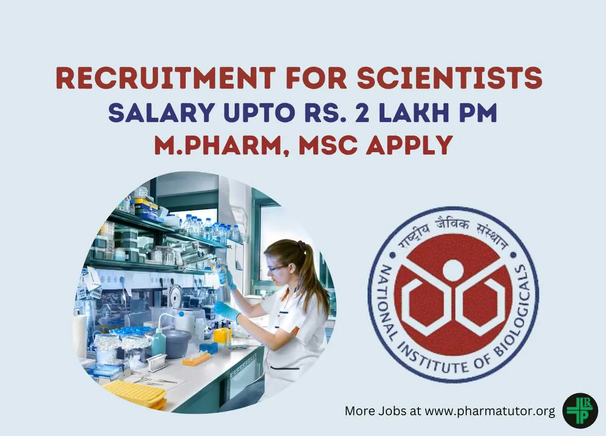 Recruitment for Scientists at National Institute of Biologicals