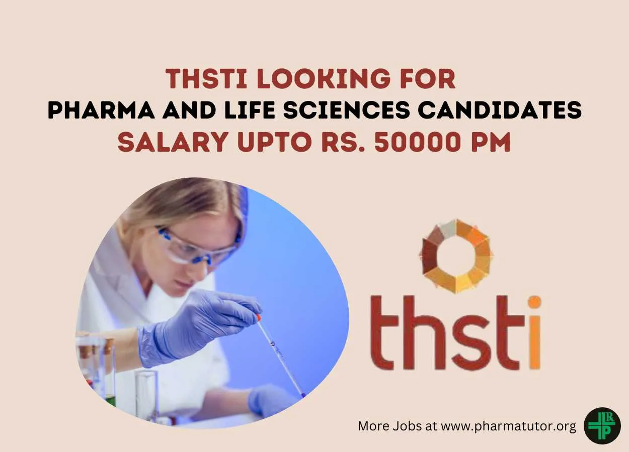 THSTI looking for Pharma and Life Sciences candidates