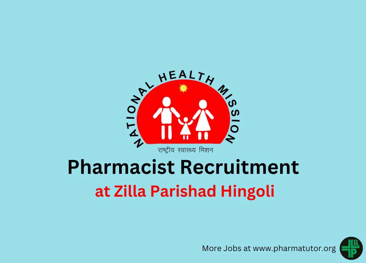Vacancy for Pharmacist in Zilla Parishad
