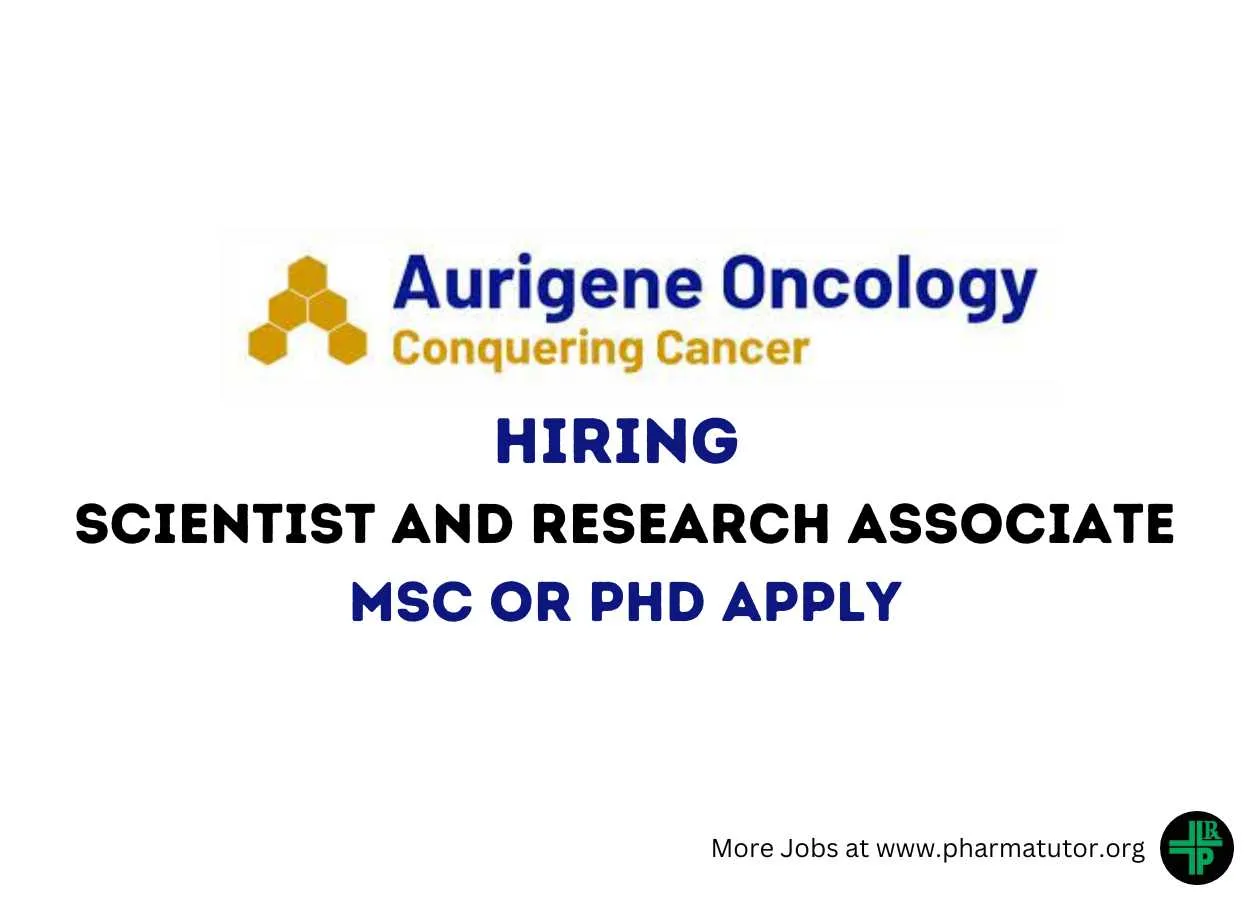 Aurigene Hiring Scientist and Research Associate