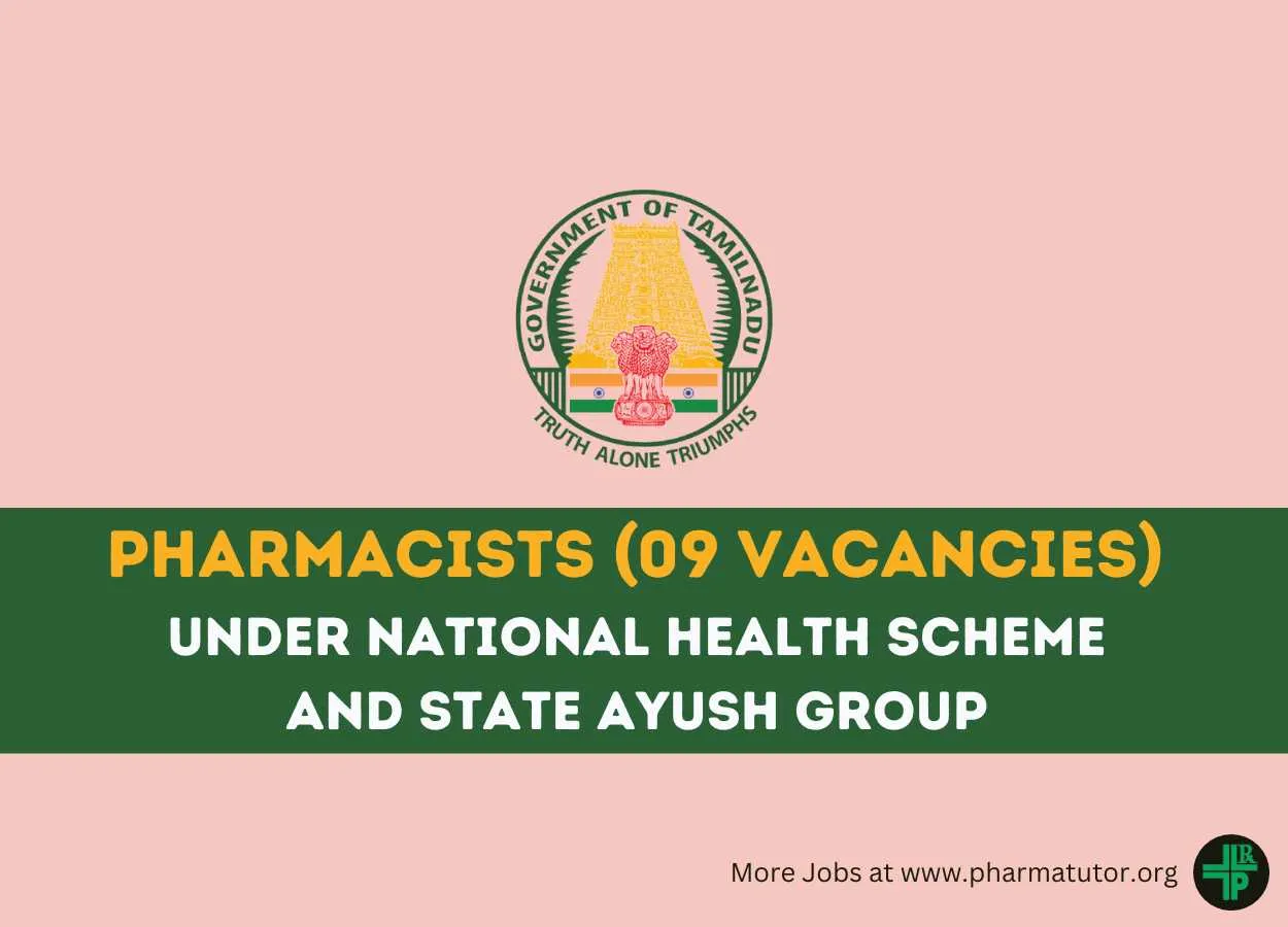 Job for Pharmacists under National Health Scheme and State AYUSH Group
