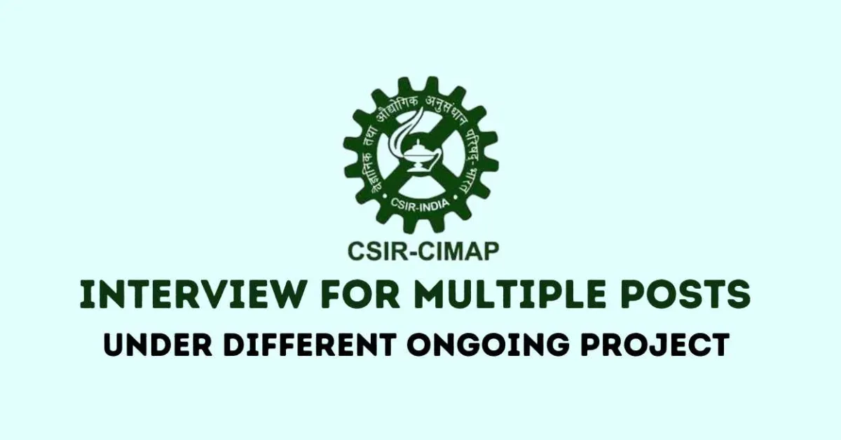 Multiple Openings at Central Institute of Medicinal and Aromatic Plants