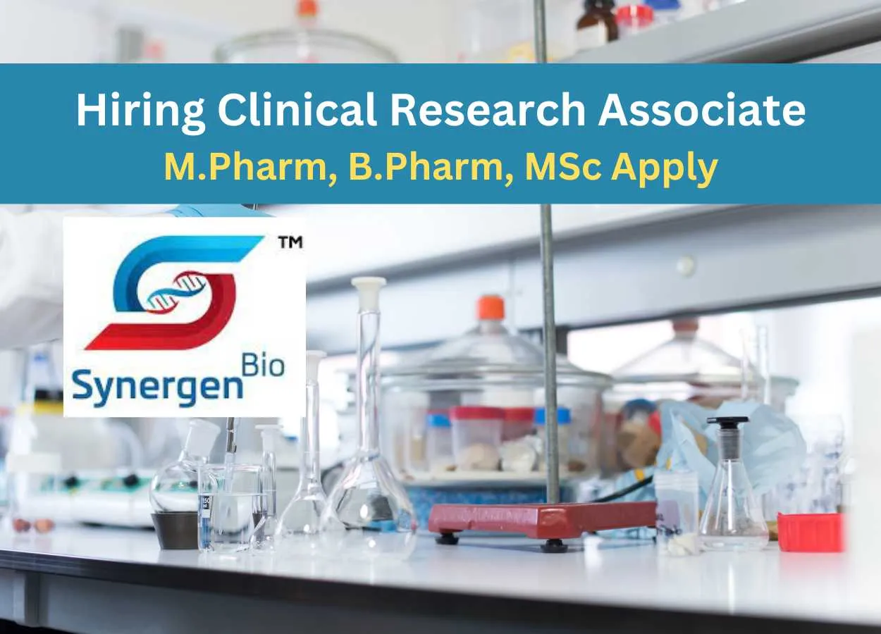 Synergen Bio Hiring Sr. Research Associate