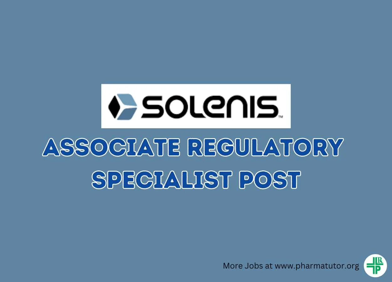 Work as Associate Regulatory Specialist at Solenis