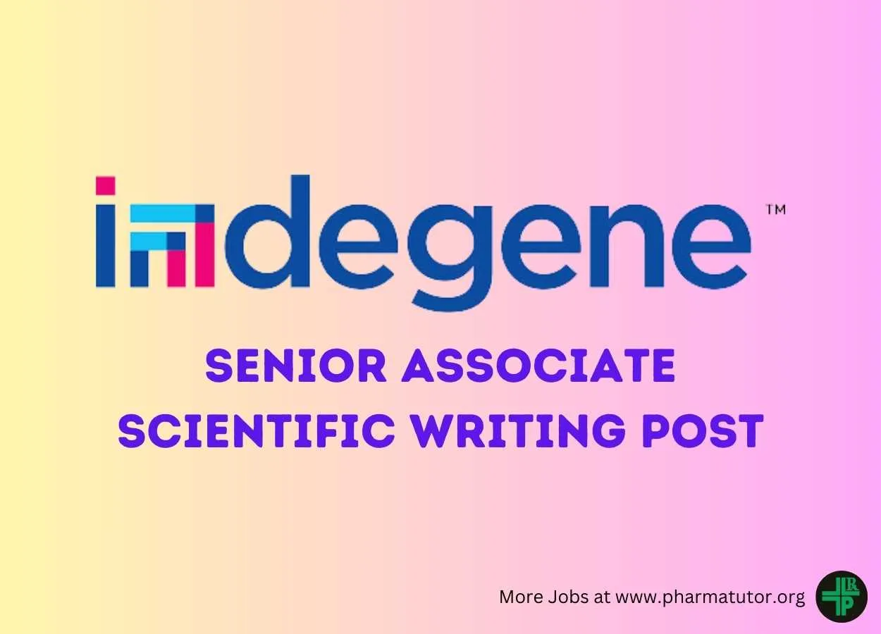 Work as Senior Associate Scientific Writing at Indegene