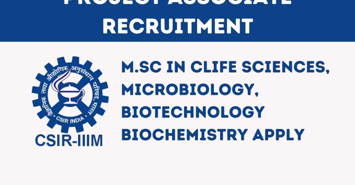Applications are invited for post of Project Associate at IIIM