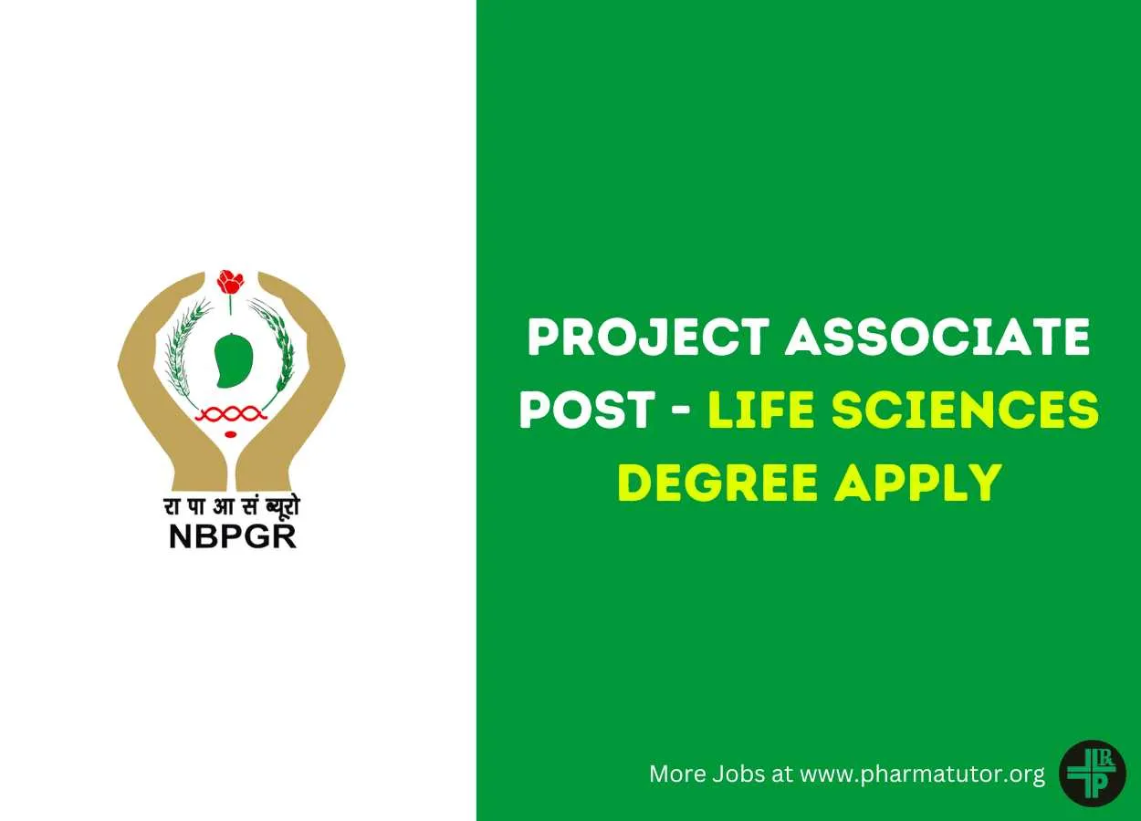 Applications are invited for post of Project Associate at NBPGR