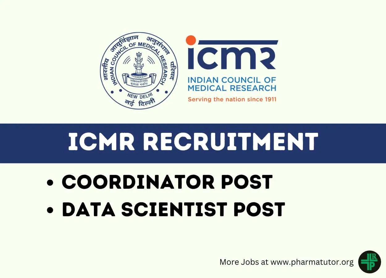 ICMR looking for Coordinator, Data Scientist at Division of Non Communicable Diseases 