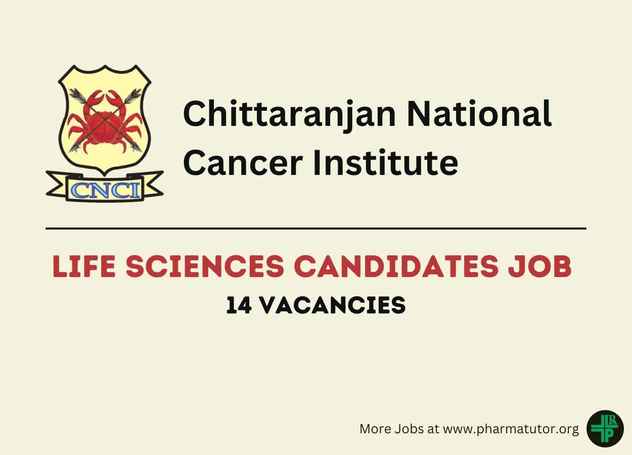 Job for Life Sciences candidates at Chittaranjan National Cancer Institute