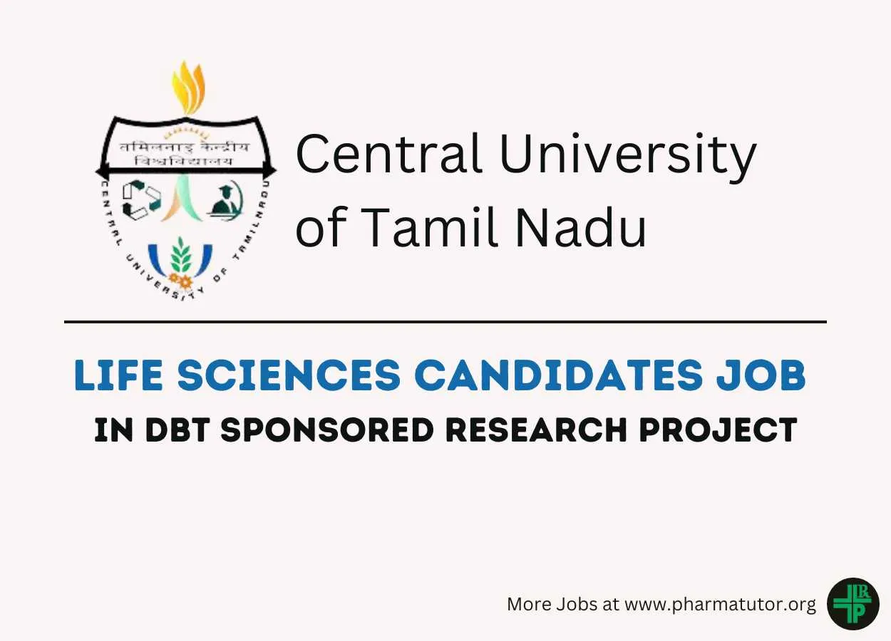 Job for Life Sciences candidates in DBT sponsored research project at CUTN