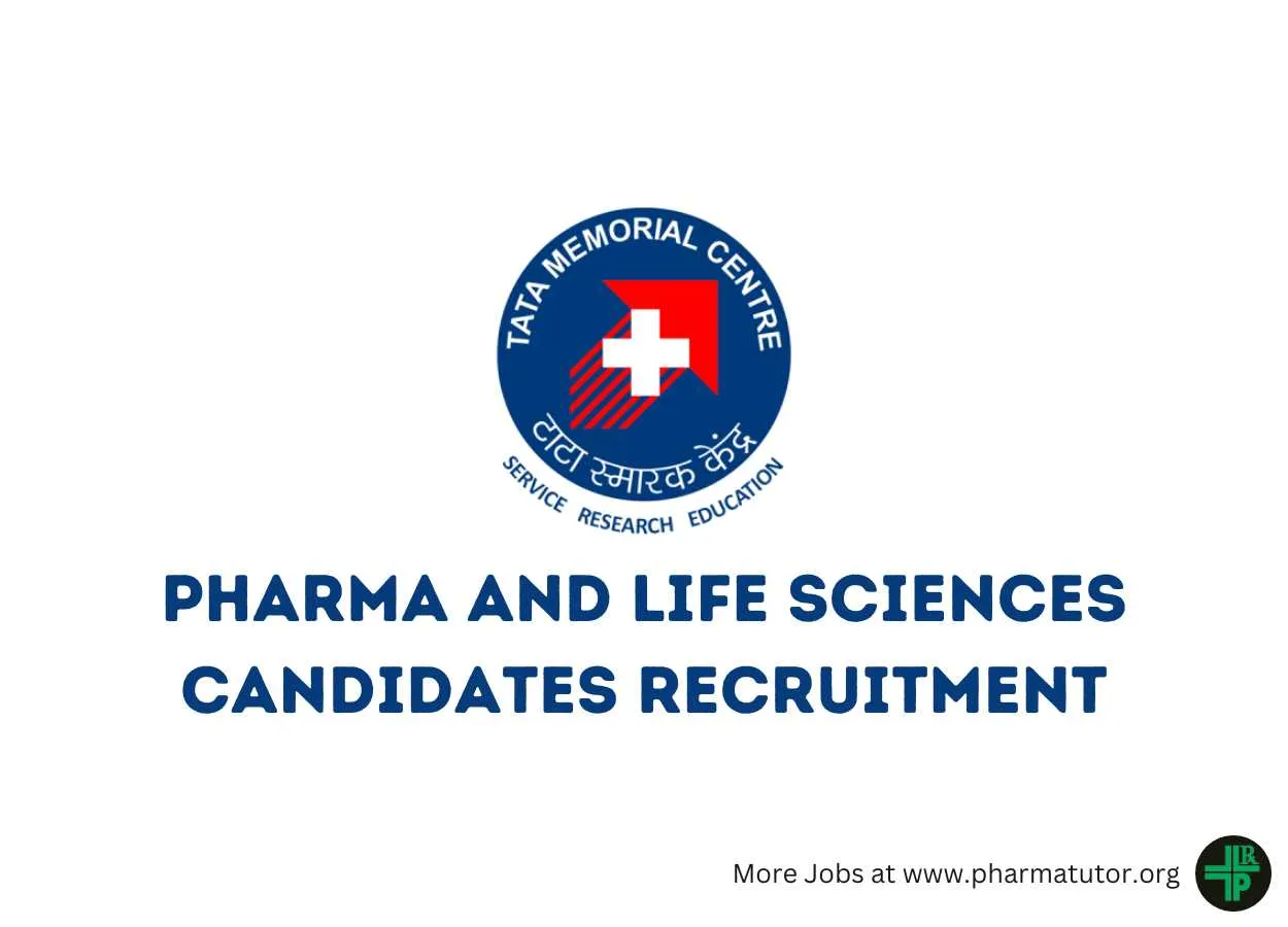 Job for Pharma and Life Sciences candidates at Tata Memorial Centre