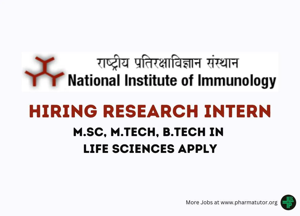 National Institute of Immunology Hiring Research Intern