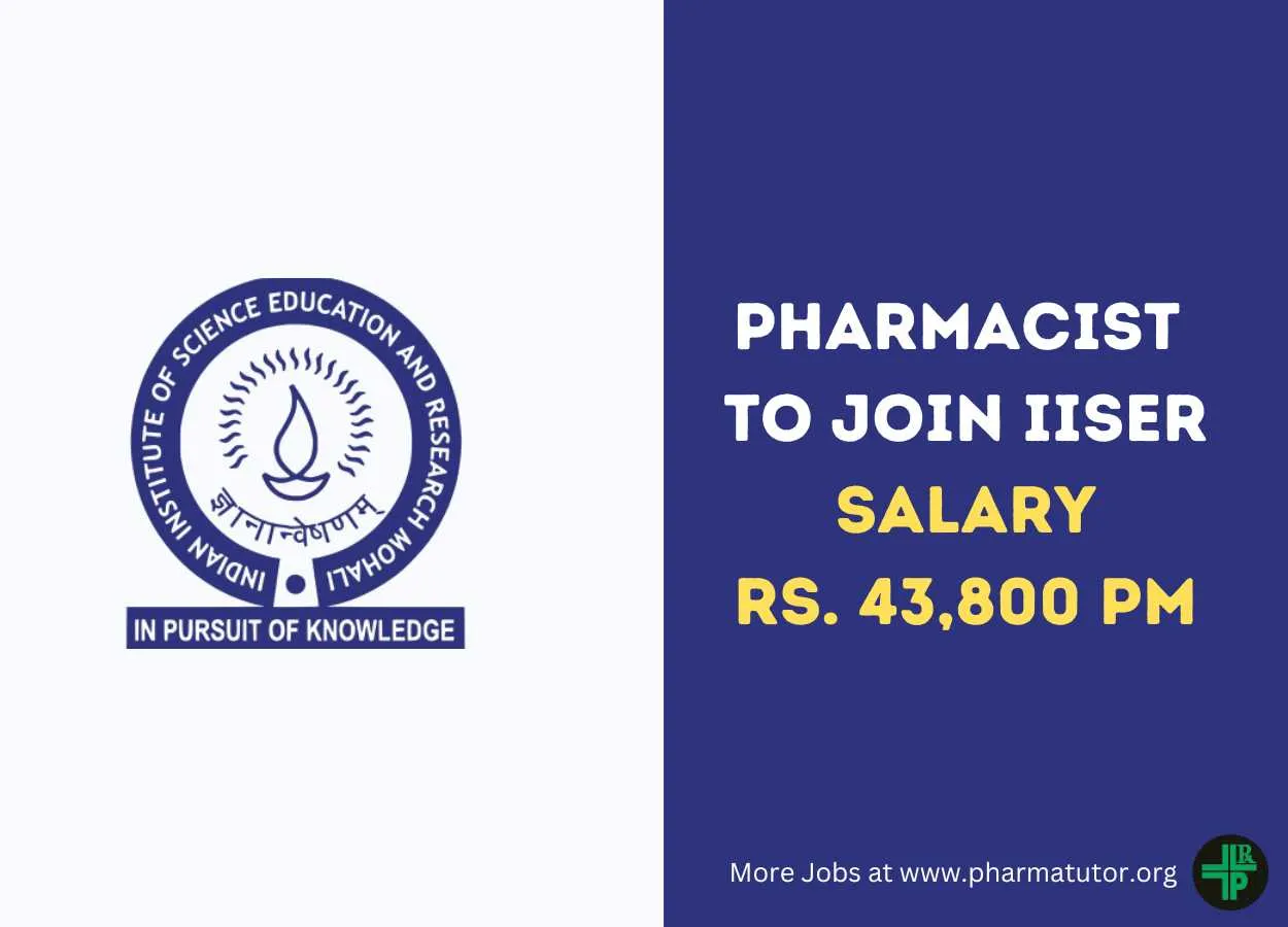 Opportunity for Pharmacist to Join IISER
