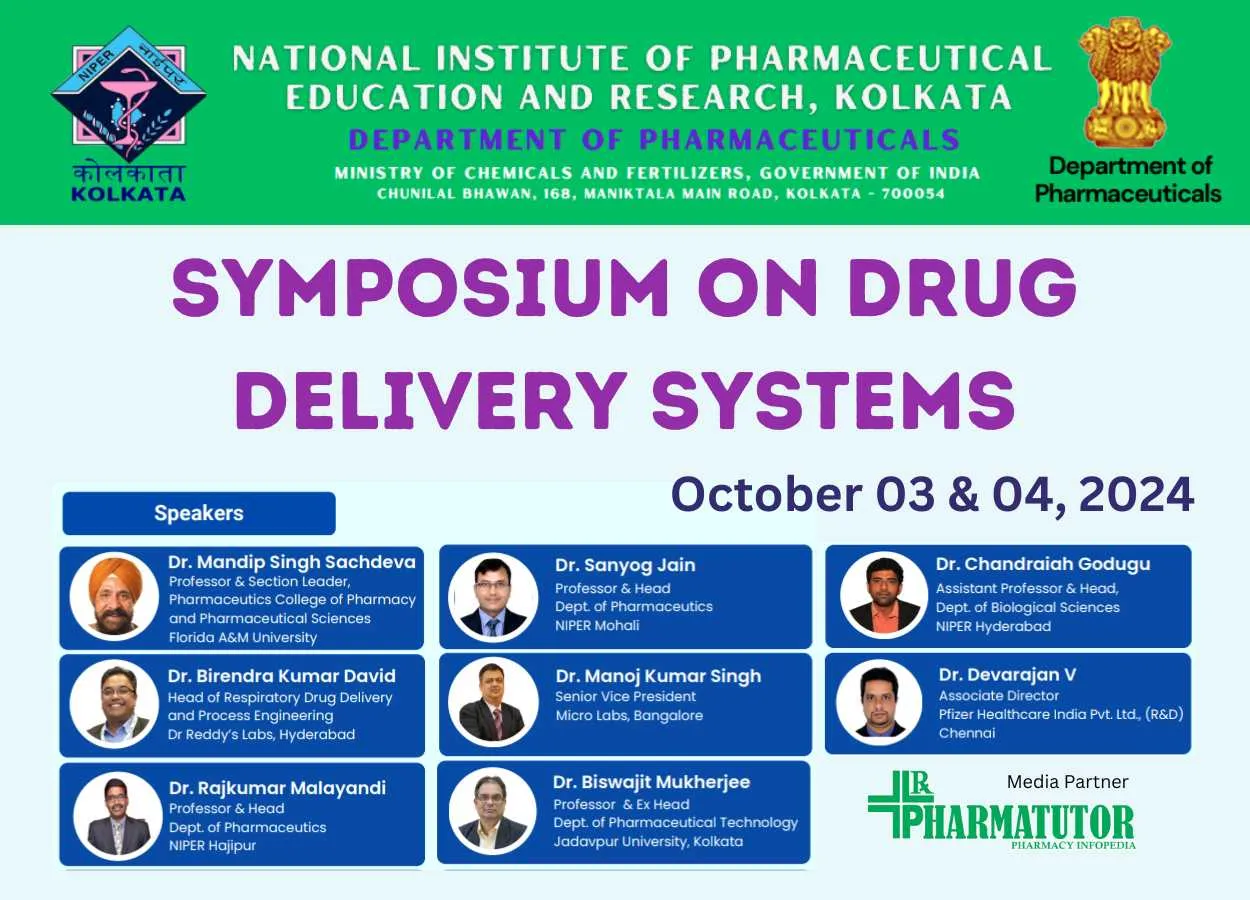 Symposium on Drug Delivery Systems Organized by NIPER Kolkata
