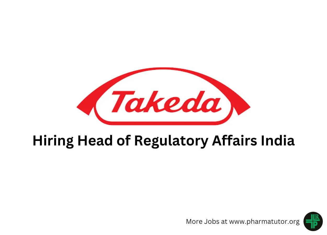 Takeda Hiring Head of Regulatory Affairs