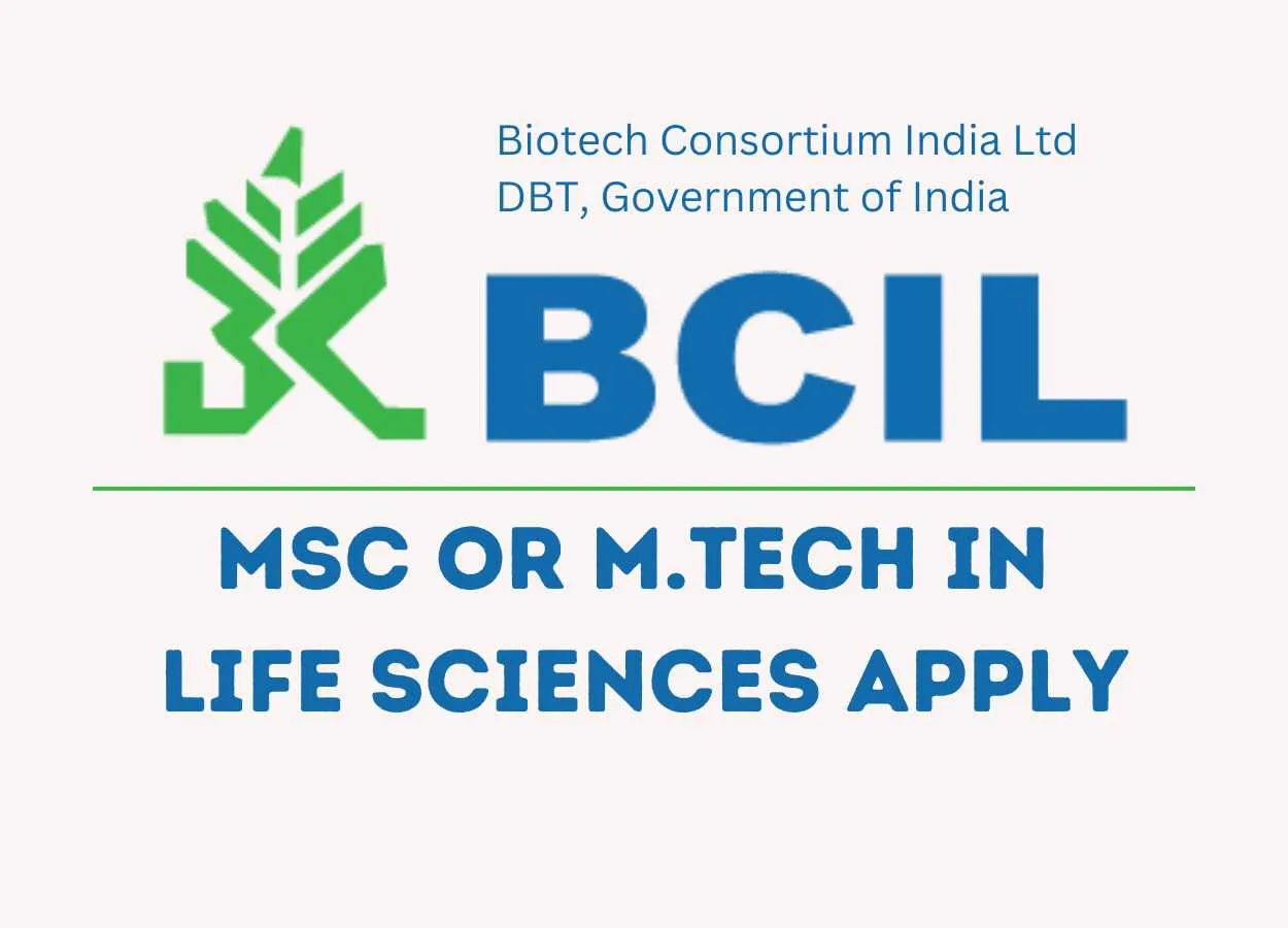 Vacancy for MSc or M.Tech in Life Sciences at Biotech Consortium India Limited