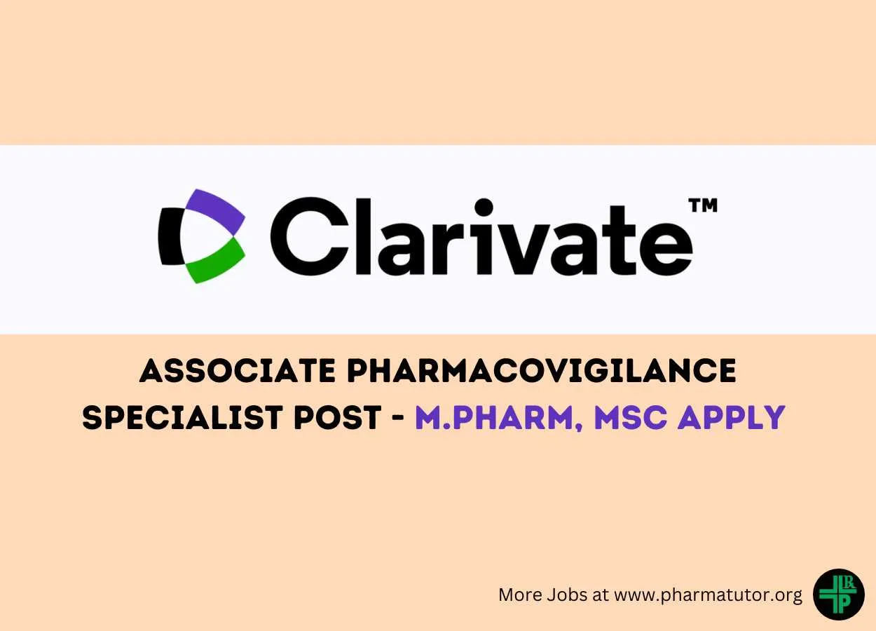 Work as Associate Pharmacovigilance Specialist at Clarivate