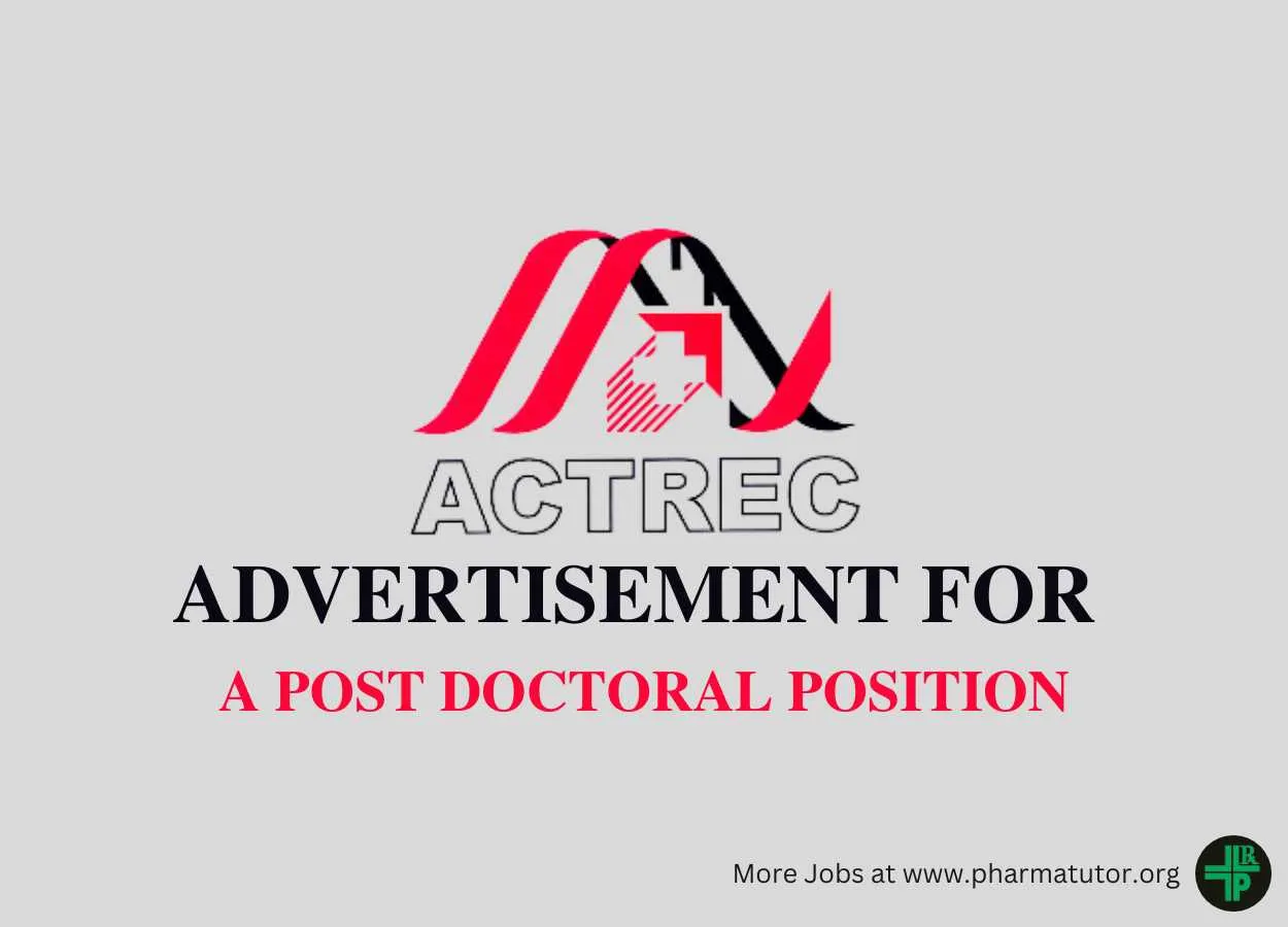 ADVERTISEMENT FOR A POST DOCTORAL POSITION AT CRI ACTREC