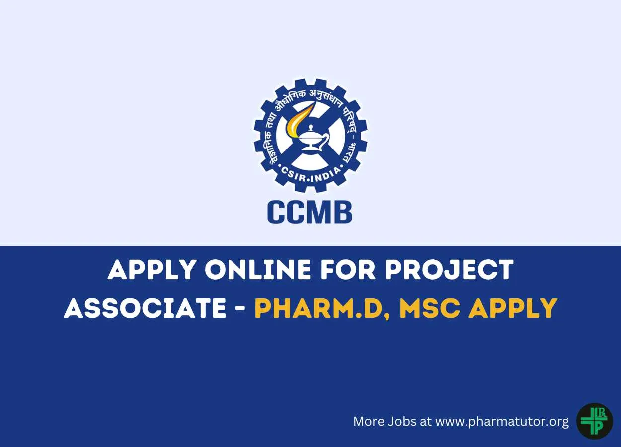Apply Online for Project Associate at CCMB