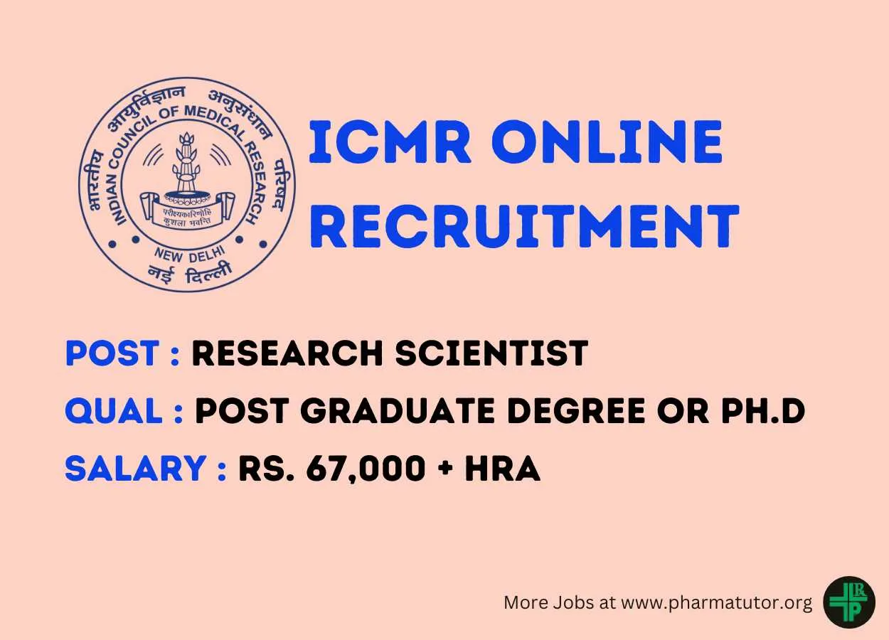 Apply Online for Research Scientist Post at ICMR