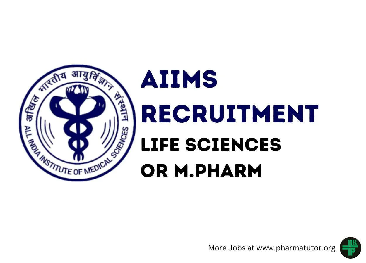 Job for Life Sciences or M.Pharm as Senior Research Fellow at AIIMS