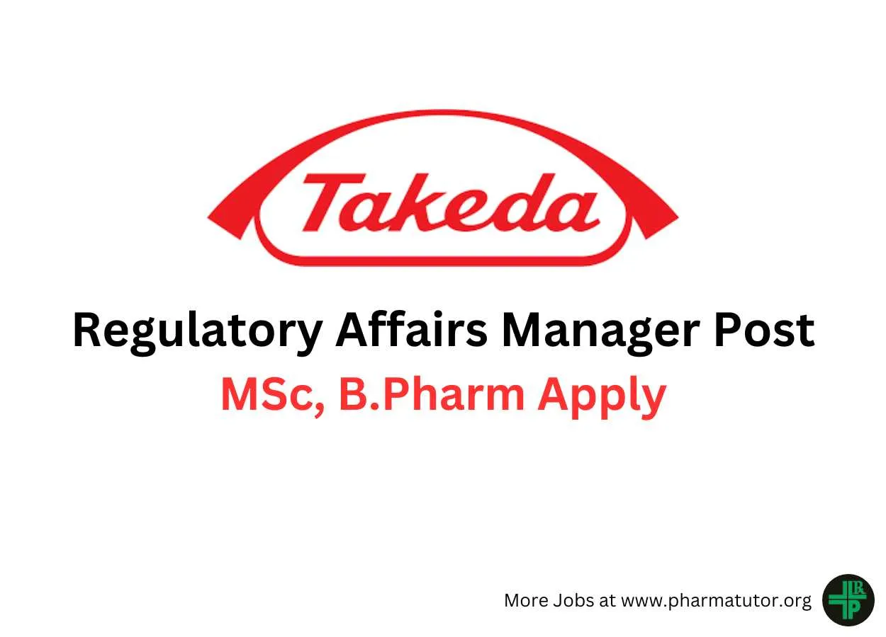 Takeda looking for Regulatory Affairs Manager