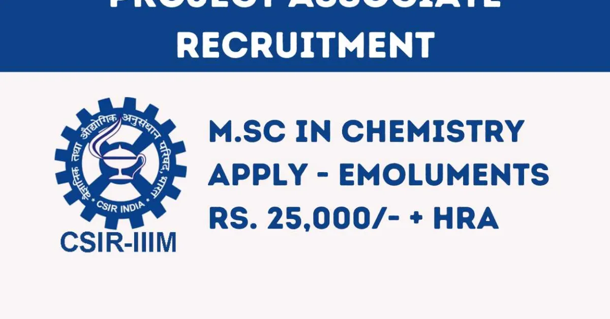 Vacancy for Project Associate at IIIM