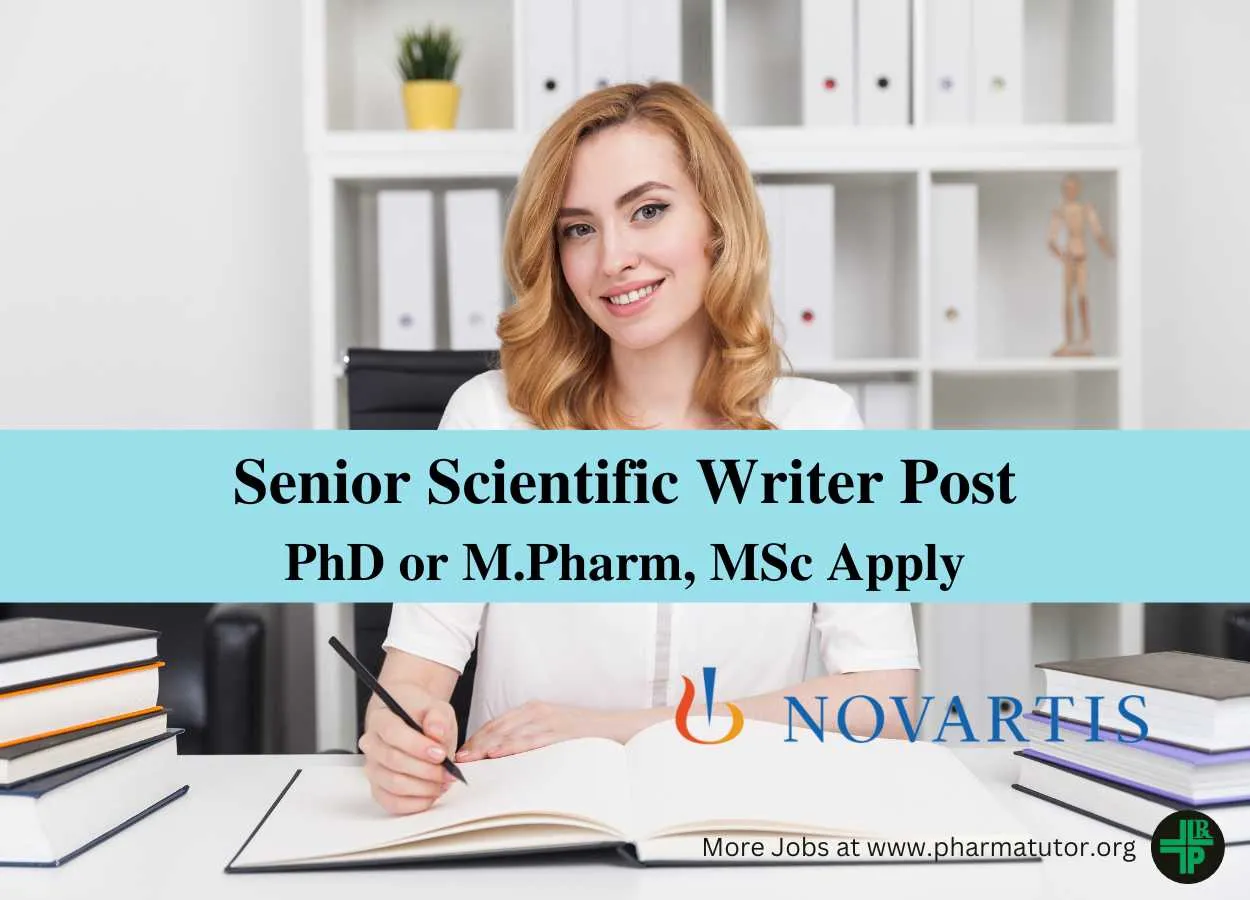 Work as Senior Scientific Writer at Novartis