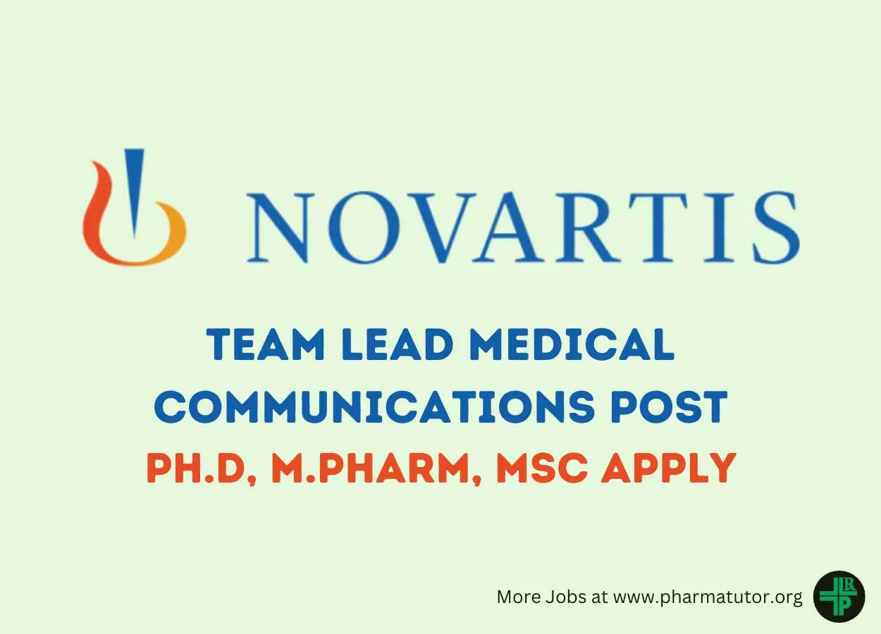 Work as Team Lead Medical Communications at Novartis