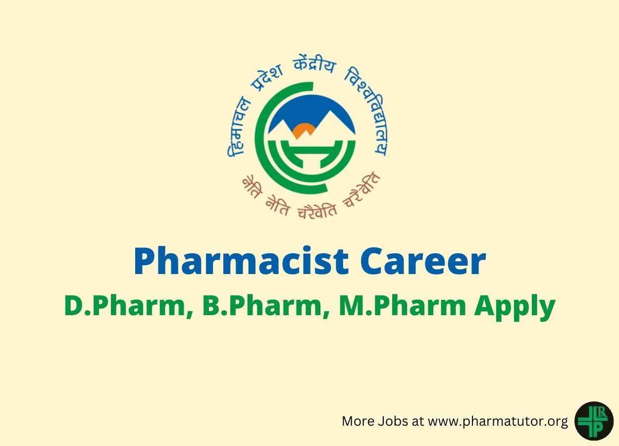 Apply online for post of Pharmacist at Central University of Himachal Pradesh