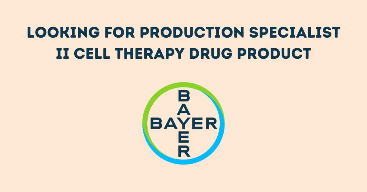 Bayer looking for Production Specialist