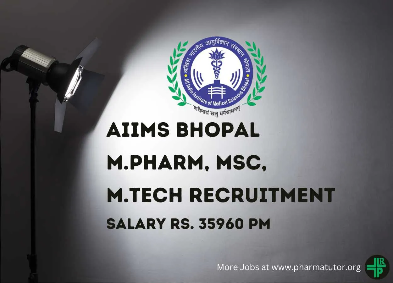 Job for M.Pharm, MSc, M.Tech in project funded by Uttar Pradesh Pollution Control Board at AIIMS