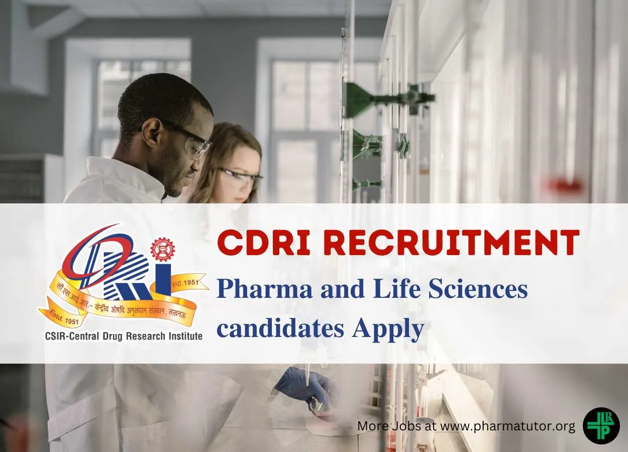 Job for Pharma and Life Sciences candidates at CDRI