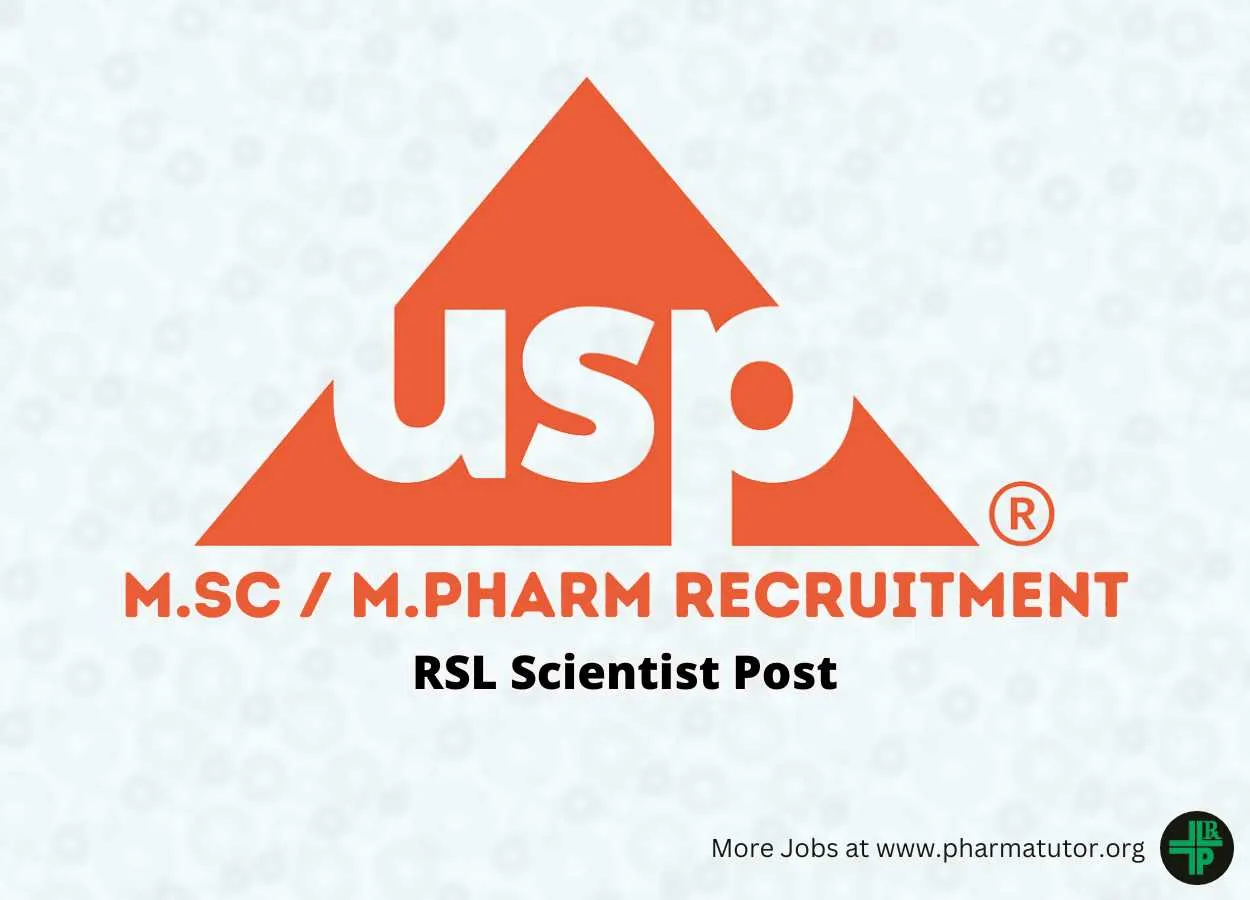 United States Pharmacopeia Hiring RSL Scientist