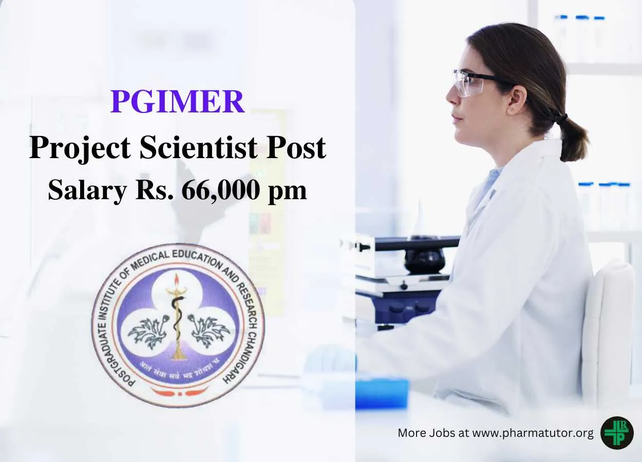 Vacancy for Project Scientist under National Health Research program at PGIMER