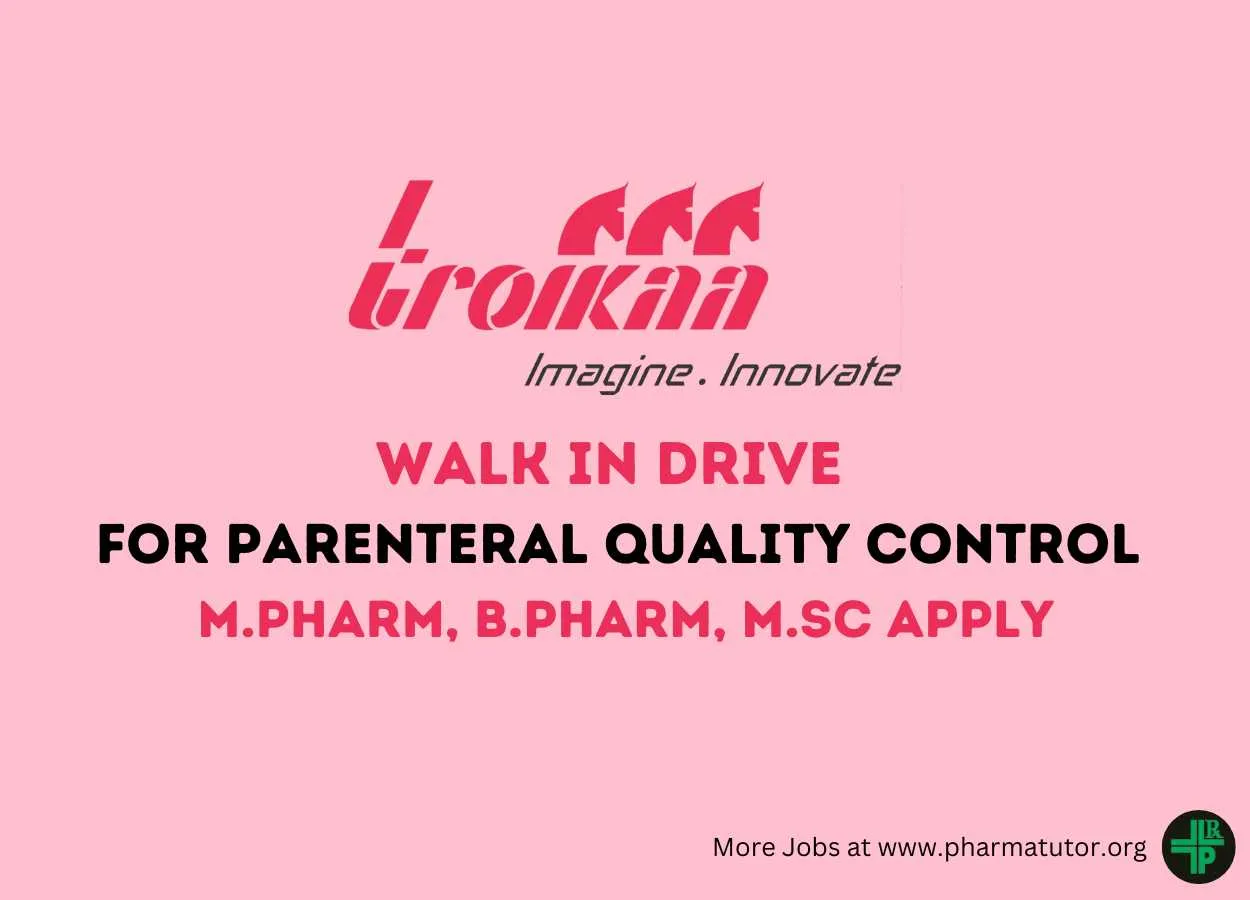 Walk In Drive for Parenteral Quality Control at Troikaa Pharma