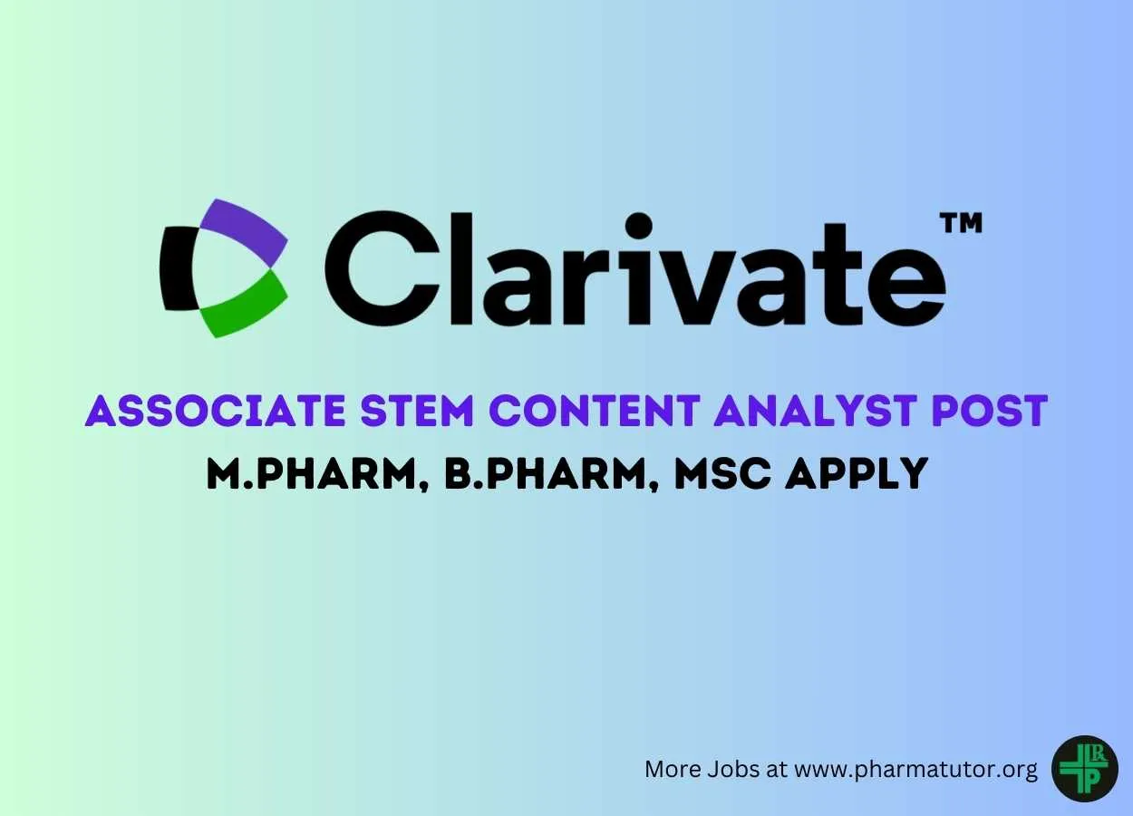 Work as Associate STEM Content Analyst at Clarivate