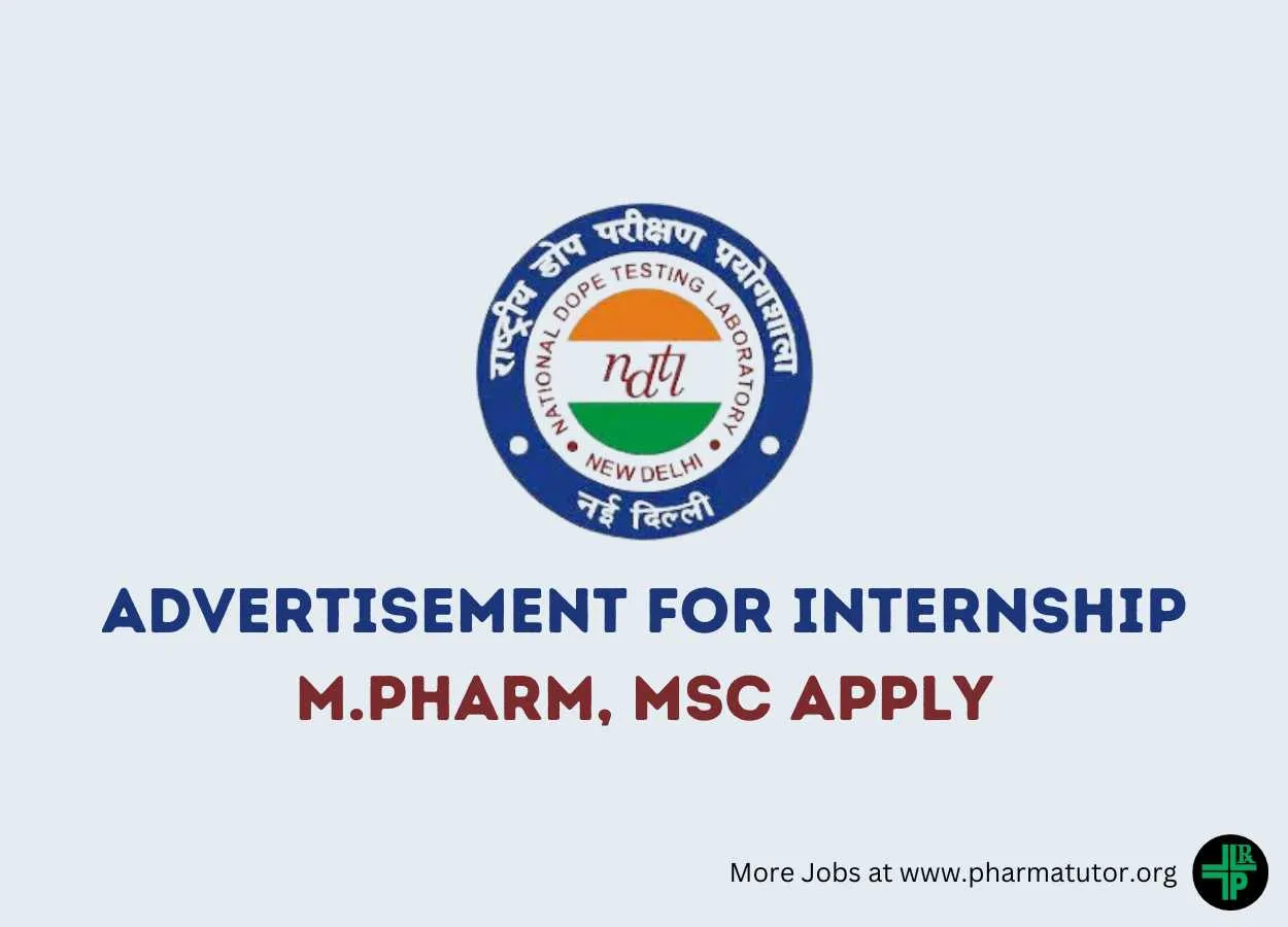 Advertisement for Training / Internship at NDTL