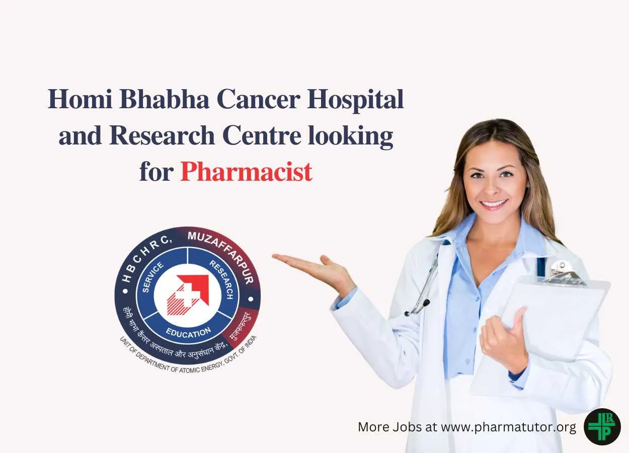 Homi Bhabha Cancer Hospital and Research Centre looking for Pharmacist