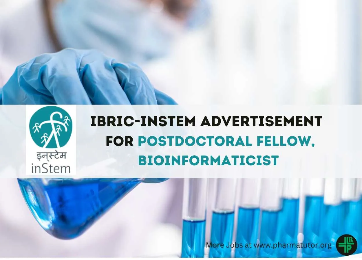 iBRIC-inStem invites applications for post of Postdoctoral fellow, Bioinformaticist