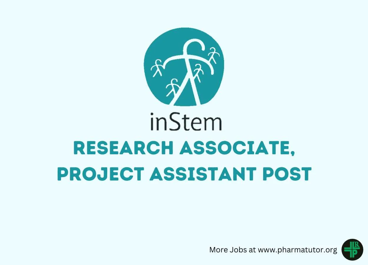 iBRIC-inStem invites applications for post of Research Associate, Project Assistant