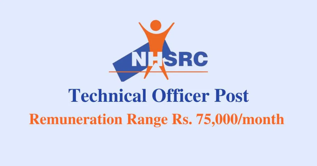 Vacancy for Technical Officer at NHSRC