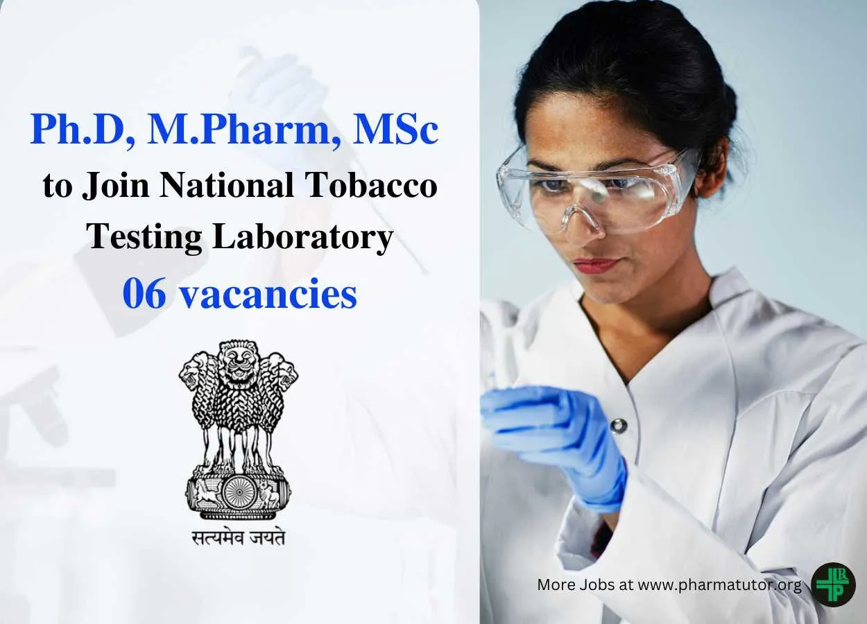 Career for Ph.D, M.Pharm, MSc as Project Human Resource Post at NTTL