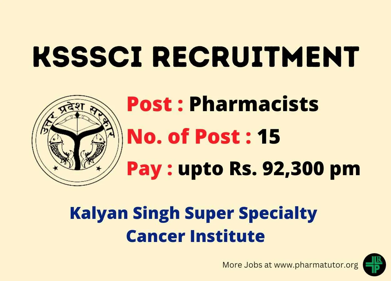 Apply Online for Pharmacists at KSSSCI