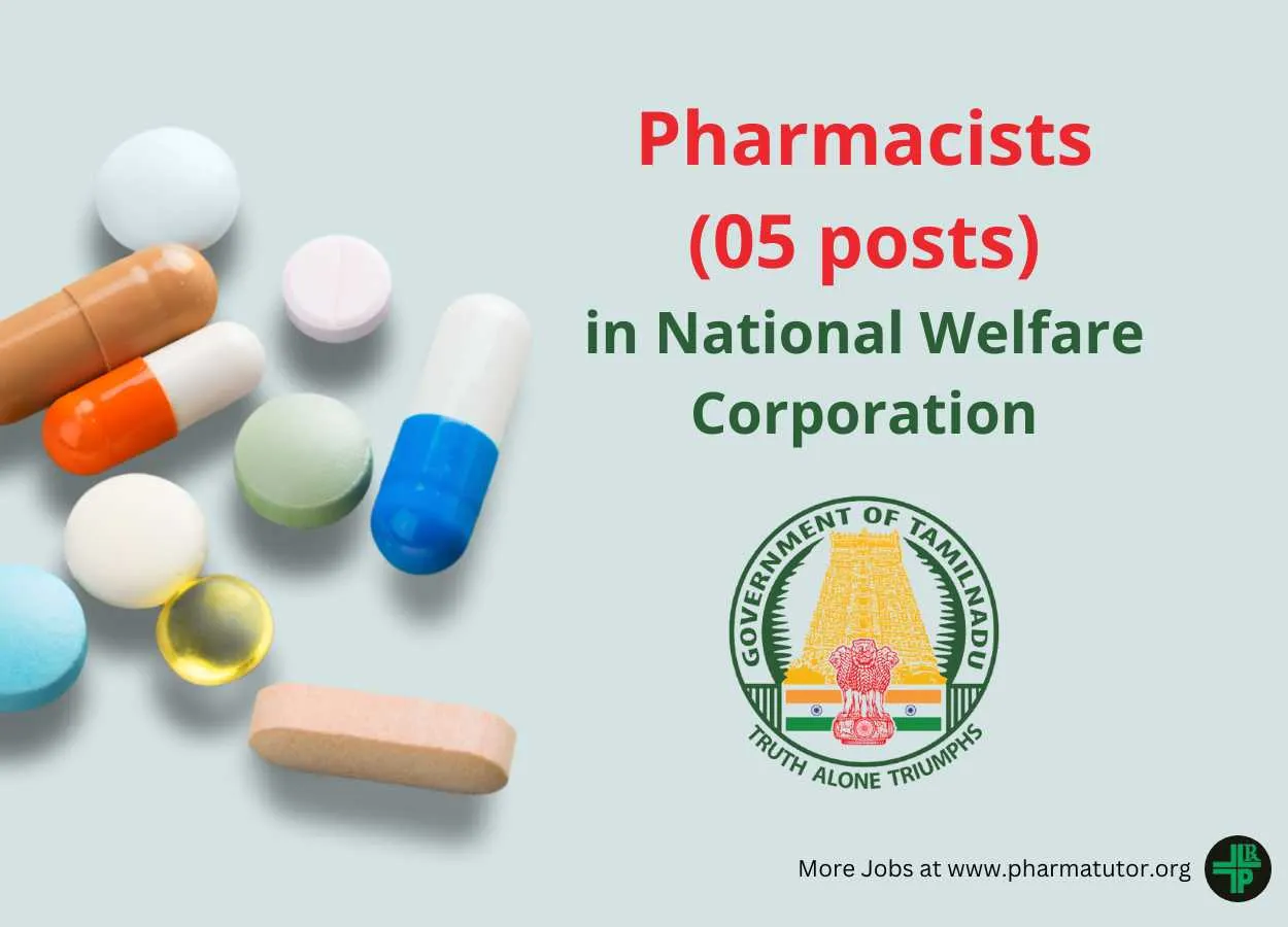 Job for Pharmacists in National Welfare Corporation in Cuddalore District